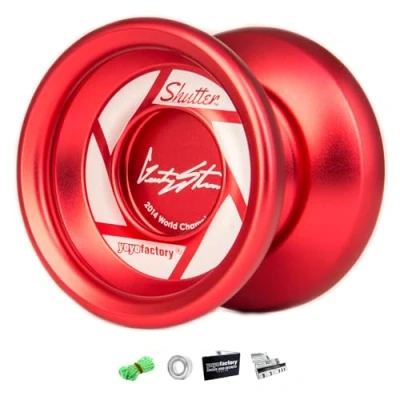 Imagen de YoyoFactory Shutter Yoyo Rojo (Yo Yo del Campeón Mundo, Cuerda e Instrucciones Incluidas)