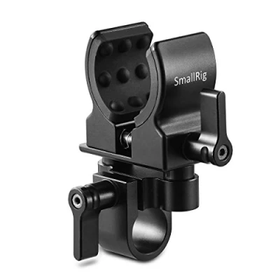 Imagen de SMALLRIG Soporte de micrófono, Clip Micrófono Tipo Escopeta (para 19 25 mm Diámetro) con Gel Sílice Elástico, Absorción Golpes y Ruido 1993