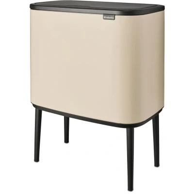 Imagen de Brabantia Bo Touch mecanismo de apertura con un toque Cubo basura 60L, color blanco