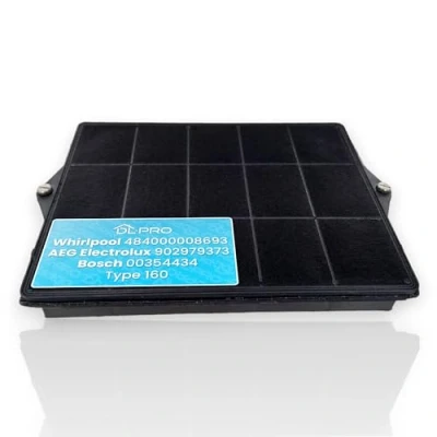Imagen de DL pro Filtro de carbón activo para campana extractora Whirlpool 484000008693 AEG Electrolux 9029793735 Bosch 00354434 Type 160