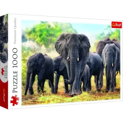 Imagen de Trefl 916 10442 EA Nature 1000pcs Elephants, Multicolor, Schlafender Löwe