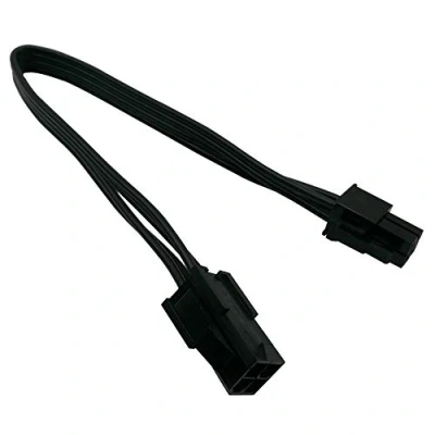 Imagen de (Paquete de 3) COMeap tarjeta madre CPU ATX 4 pines Hombre a mujer Extensión Cable para fuente alimentación PSU 9,5 pulgadas (24 cm)