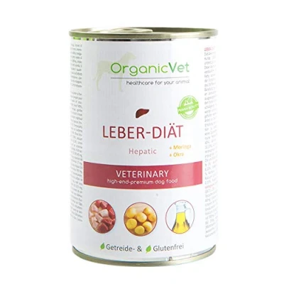 Imagen de OrganicVet Comida húmeda para Perros Veterinary Hígado, 6 Unidades (6 x 400 g)