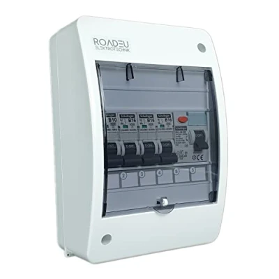 Imagen de RoadEu Disyuntor de circuito, distribuidor corriente con interruptor residual 40 A 2P, B16A B10A. Caja fusibles 230 V