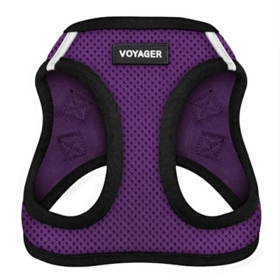 Imagen de Arnés Voyager Step in Air para perro, hecho de malla todo tipo climas, reflectante, perros pequeños/medianos y gatos, evita los tirones, fijación segura con velcro, hebilla, anillos en D