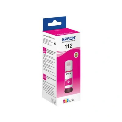 Imagen de EPSON Cartuchos de Tinta Marca Modelo 112 70 ml Magenta Original Recarga para EcoTank L11160, L15150, L15160, L6460, L6490, L6550, L6570, L6580; Pro L15180