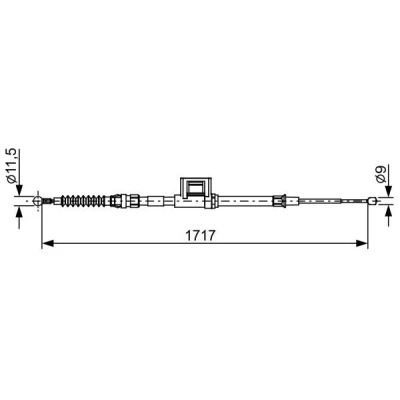 Imagen de BOSCH 1 987 482 644 Cable de Freno Mano 1717 SEAT: Leon III SC