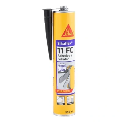 Imagen de Sikaflex 11 FC Purform, Negro, Masilla adhesivo multiusos, junta y pegamento, Sellador poliuretano multisoportes, interior exterior, 300 ml