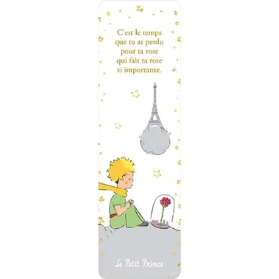 Imagen de Kiub Marcapáginas de papel El Principito, la Rosa y Torre Eiffel (54x172mm)