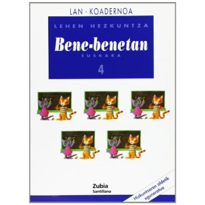 Imagen de Lan Koadernoa Bene Benetan 4 Lehen Euskera Zubia 9788481478044 (UN PASO MAS)