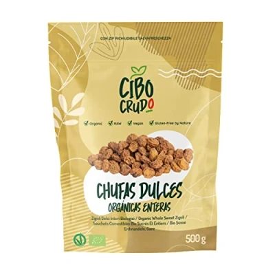 Imagen de Chufas Secas a Granel Ecologica sin Cascara 500g. Chufa También Conocido como Tiger Nut o Cyperus Esculentus. Contiene Carbohidratos Fibra Proteínas Vitaminas y Minerales. Para Horchata de Chufa.