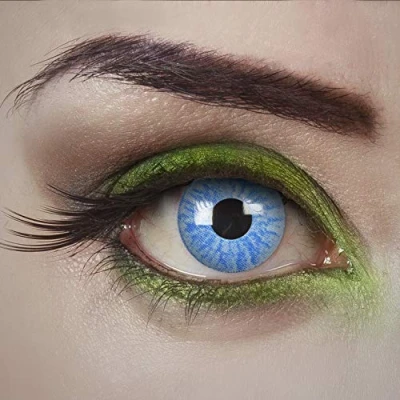 Imagen de aricona Kontaktlinsen lentes de contacto color azul sin dioptrías para carnaval, disfraces, cosplay, 2 piezas, puede utilizarse durante 12 meses, Light Blue