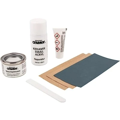 Imagen de S&amp;M 862052 Restaurador cerámico profesional blanco KIT KER para reparar bañeras, inodoros y labavos