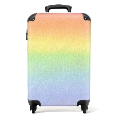 Imagen de NoBoringSuitcases.com Maleta Infantil, Niños, Niños con Ruedas, Cabina Maletas de Viaje Cabina, Trolley Equipaje Mano (55x40x20 cm), (Arcoíris Multicolor)