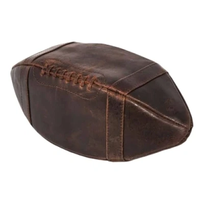 Imagen de Estuche de Aseo fútbol Americano Piel auténtica con Diseño fútbol, Mad Monkey, marrón, 27,5 cm,