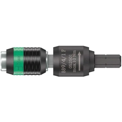 Imagen de Wera 05052501001 889/4/1 F Porta puntas Rapidaptor de giro libre para destornilladores dinamométricos con mango pistola, 1/4&quot; x 64 mm