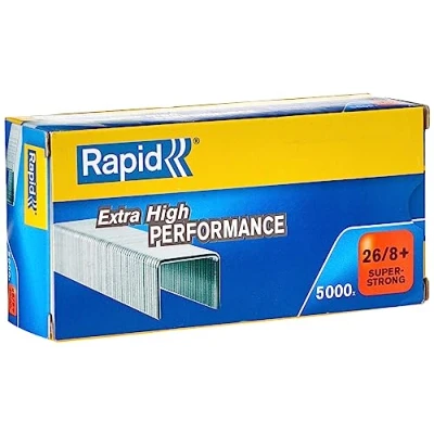 Imagen de Rapid Cobra Grip X Ray 26/8+, Grapas para hasta 60 hojas, altura 8, 8 mm, 5000 unidades)
