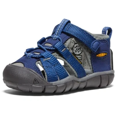 Imagen de Keen Seacamp Sandalias de senderismo para niños, Talla: 19, Blue depths/gargoyle Zapatos