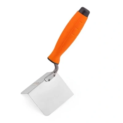 Imagen de Mivos Paleta de Esquina Exterior Acero Inoxidable 80 x 60 mm Espátula con Mango Suave Esquinera ángulo 90