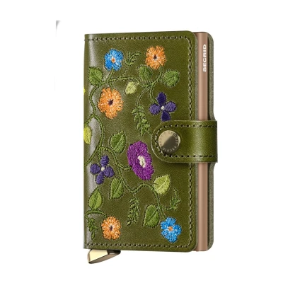 Imagen de Secrid Miniwallet Stitch Floral Olive Grabado gratuito