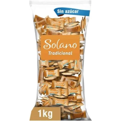 Imagen de Solano Caramelo Cremoso Sabor Suave y sin azúcar, Chuches Halloween, Golosinas Halloween (1kg)