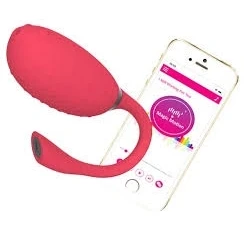 Imagen de vibrador tipo huevo Magic motion smart fugu red color rojo de MagicMotion