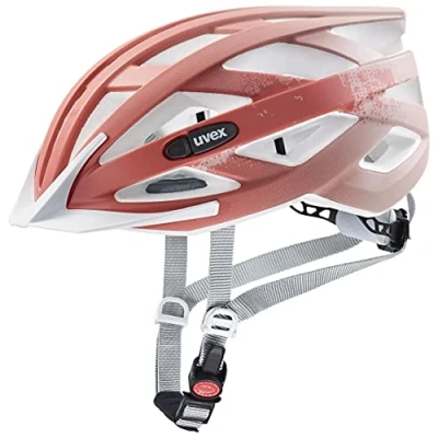 Imagen de uvex air wing cc, casco todoterreno ligero unisex, ajuste de talla individualizado, luz LED opcional, dust rose, grapefruit matt, 56 60 cm