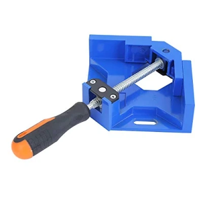 Imagen de TOPWAY Abrazadera de Ángulo Recto 90 Grados, Tornillo Esquina Aleación Aluminio Eervicio Pesado con Mandíbula Giratoria Ajustable para Carpintería Carpintero 402309