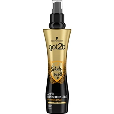Imagen de got2b Spray protector contra el calor ángel de la guarda hasta 220 C (200 ml), loción peinado que protege cabello daños por calor, para estilos calientes con acabado brillante, no se