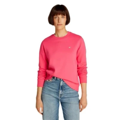 Imagen de Tommy Jeans Tjw Reg S Flag Crew Dw0Dw19959 Sudadera sin Botones, Red (Amour), Mujer