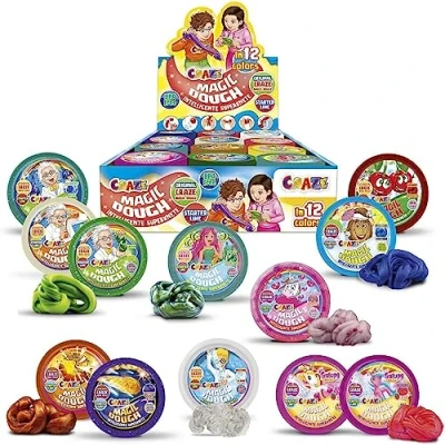 Imagen de MAGIC DOUGH Kinderknete Pasta de modelar mágica con Efectos Especiales, Multicolor, 15 gr Cada Lata (Craze 15407)