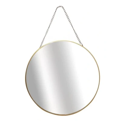 Imagen de FORNOR 45135 Espejo Dorado para Colgar Diam 24 cm