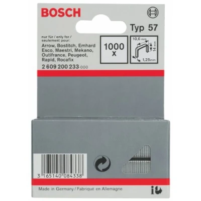 Imagen de Bosch 2 609 200 233 Grapa de alambre plano tipo 57 10,6 x 1,25 14 mm (pack 1000)