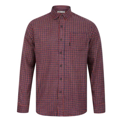 Imagen de Tokyo Laundry Camisa de franela algodón a cuadros para hombre, Raspberry Radiance, L
