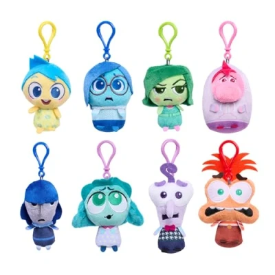 Imagen de Just Play Peluches con Clip coleccionables Inside out 2 de Disney y Pixar, los Estilos Pueden Variar; Juguetes para niños a Partir 3 años