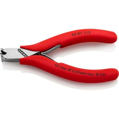 Imagen de Knipex Alicate de corte frontal para electrónica recubiertos plástico antideslizante 115 mm 64 01