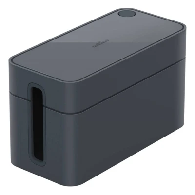 Imagen de Durable 503537 Caja para regleta de enchufe y cables Cavoline Box S (para cinta alimentación 3 vías, con patas goma, 246 x 116 128 mm (ancho alto fondo)) grafito