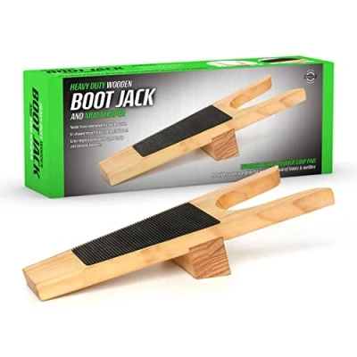 Imagen de CKB LTD Sacabotas Botas de Madera para Wellington removedor Agua y raspador Barro, Herramienta eliminación portátil Resistente a la Intemperie