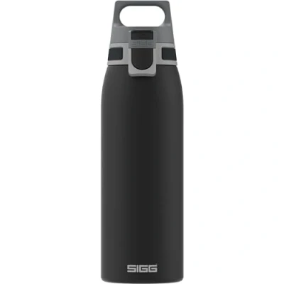 Imagen de SIGG Shield ONE Black botella reutilizable (1.0 L), hermética sin sustancias nocivas, de acero inoxidable duradera con cierre Top