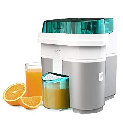 Imagen de Cecotec Exprimidor Naranjas eléctrico EssentialVita Twice White. 90 W, Doble Cabezal y Cortador, Filtro para Pulpa, Vaso 500ml, Piezas aptas lavavajillas