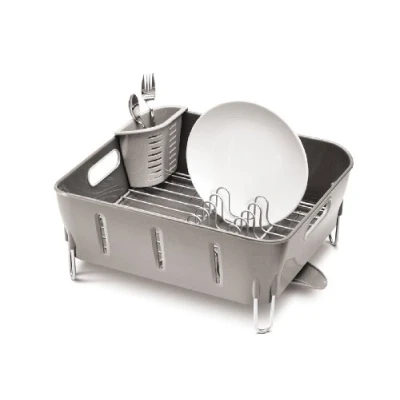 Imagen de simplehuman KT1106 escurreplatos compacto, plástico gris