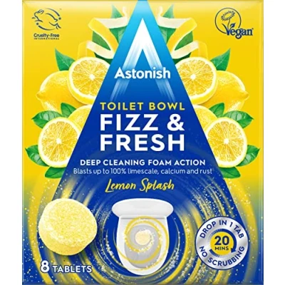 Imagen de TOILET BOWL CLEAN TABS FIZZ FRESH LEMON 8&#039;S 03/25