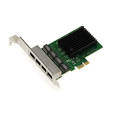 Imagen de KALEA INFORMATIQUE Tarjeta controladora de red PCI Express PCIe Con 4 puertos Lan RJ45 Gigabit Ethernet 10 100 1000Mbps 1G. chipset Realtek RTL8111F y soportes perfil bajo alto