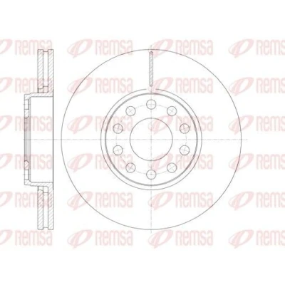 Imagen de REMSA 61227.10 Disco de freno Eje delantero 288, 288 25 10 ventilado VOLKSWAGEN: Passat B5 GP Berlina, Variant, SKODA: Superb I Berlina