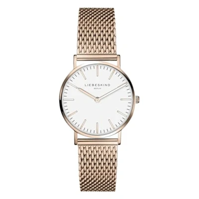 Imagen de Liebeskind New Case Mesh, Reloj Mujer, Oro Rosa