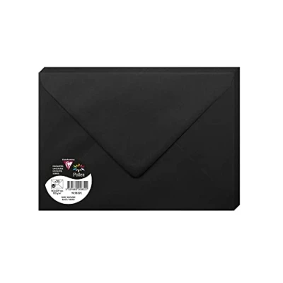 Imagen de Clairefontaine 5652 C Pack de 20 sobres 16,20 x 22,90 0,10 cm, color negro 16.20 22.90 0.10