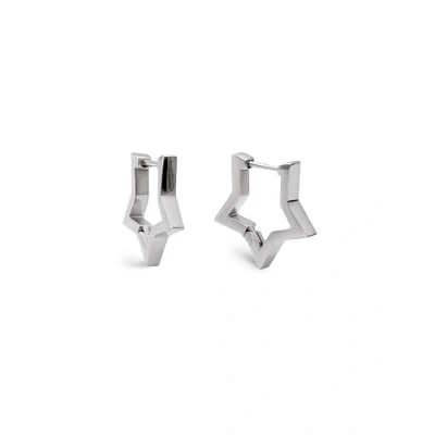 Imagen de SINGULARU Pendientes Superstar en Forma de Estrella Acero Inoxidable Cierre Congo/Click Joyas Para Mujer