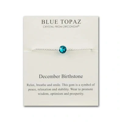 Imagen de Philip Jones Brazalete de Piedra Natal diciembre (topacio Azul) Creado con Cristales Zircondia®
