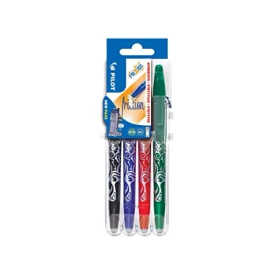 Imagen de Pilot Frixion 2260SG4E Bolígrafo roller (0,7 mm, 4 unidades), color negro, azul, rojo y verde