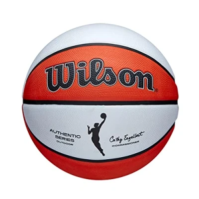 Imagen de Wilson Pelota de baloncesto WNBA AUTHENTIC SERIES, Exterior, Caucho Tackskin, Tamaño: 6, Marrón/Blanco